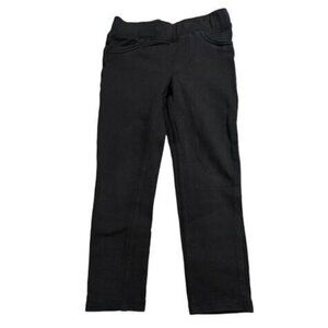 Jumping Beans Jeans Pants Girls Size 3T Black Knit Elastic Waistband Pull on sty